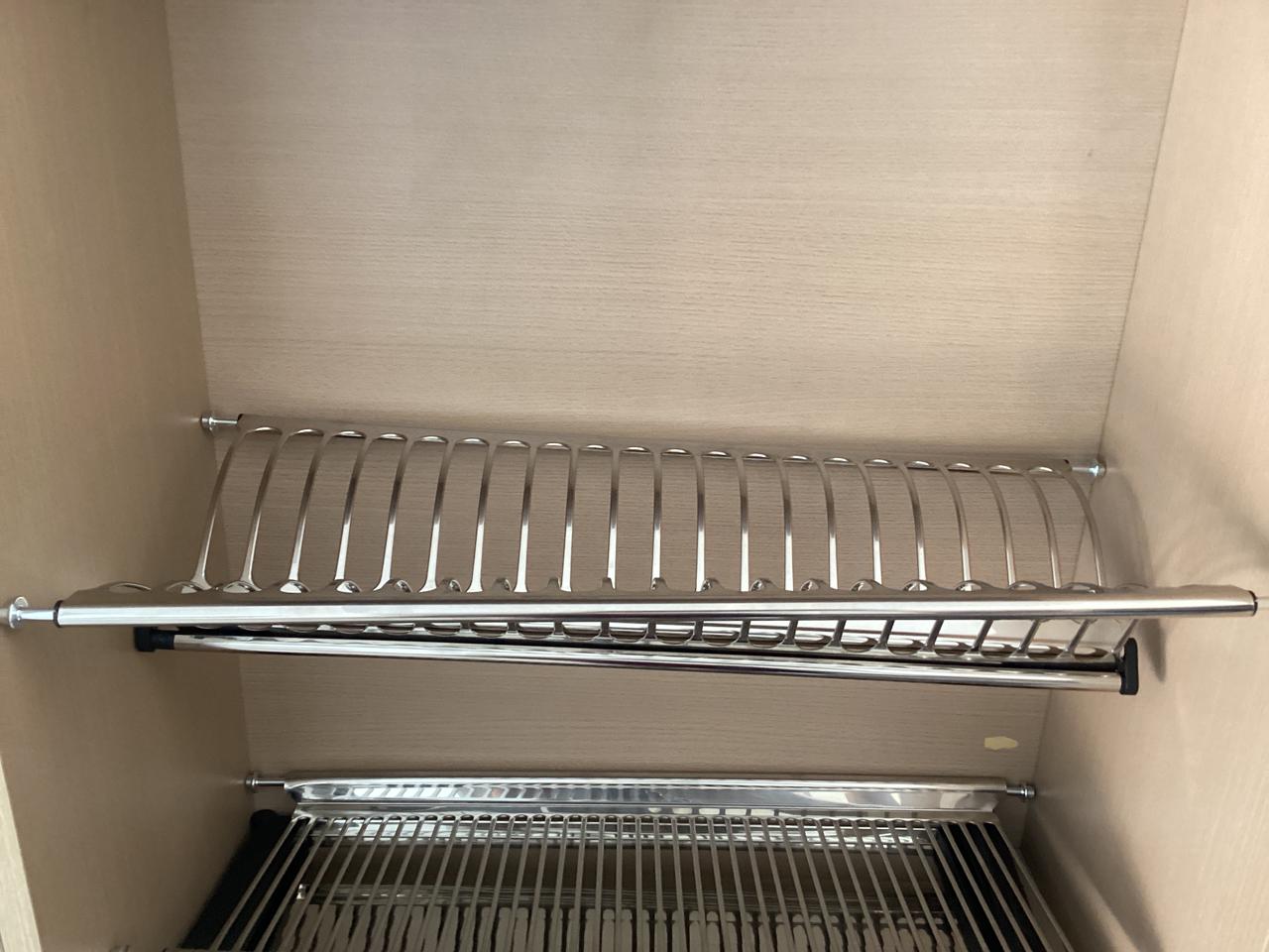 Jadespace Premium Stainless Steel Dish Rack GTPT – 600mm Modular Kitchen Cabinet Organizer with 20-Plate & Glass Holders, Rust-Proof AISI 430/304 Steel, Easy Installationr Set of 3pcs - Image 2